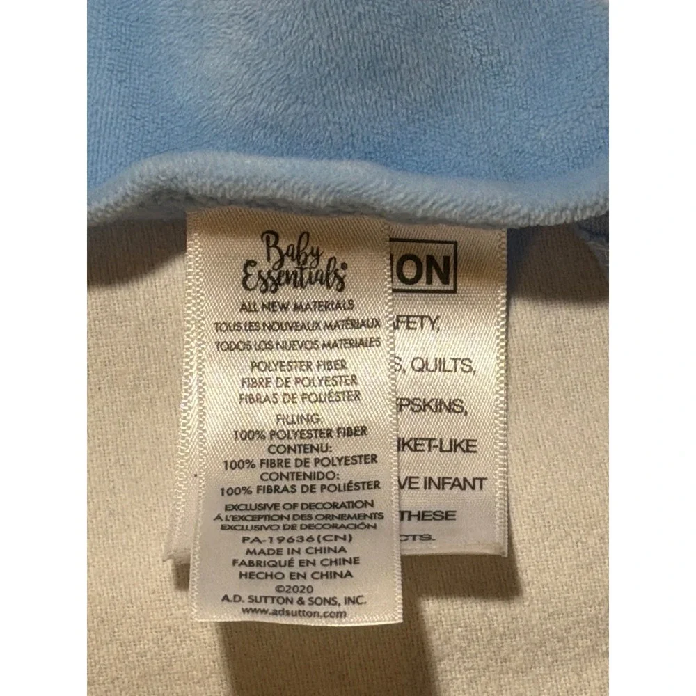 Baby Essentials Blue Bunny Security Blanket Lovey White Rabbit Plush 2020